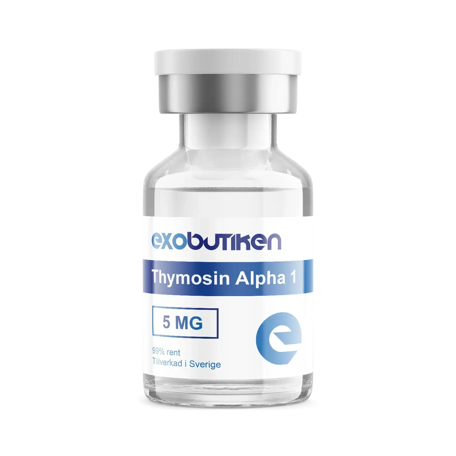 Thymosin Alpha 1 5mg 1 Flaska med Thymosin Alpha 1 peptid, 5 MG, från Exobutiken, Tillverkad i Sverige, för immunförsvar och HGH.