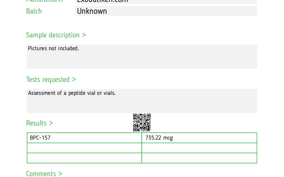Oral BPC-157 735mcg